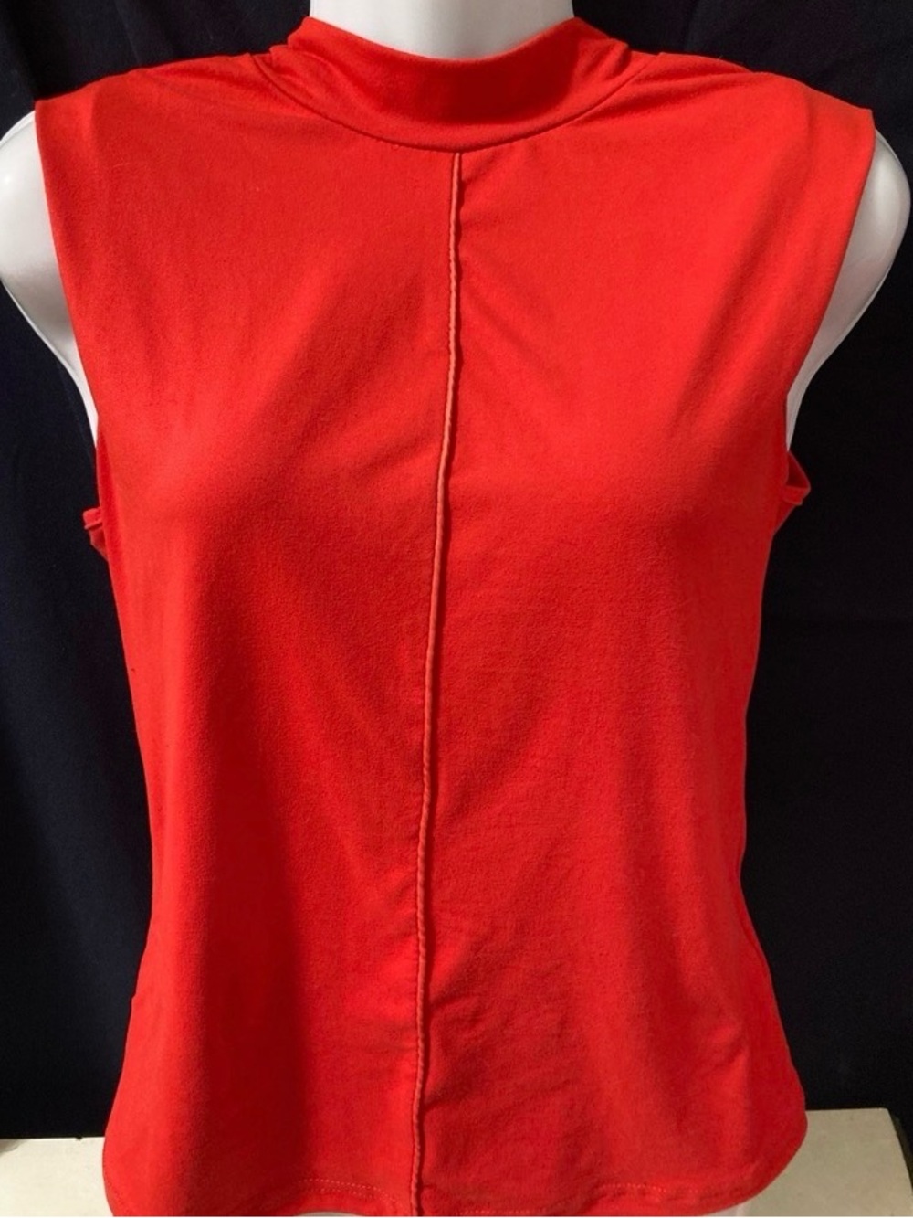 Emery Rose NWT Red Mock Neck Sleeveless Tank Top Size M